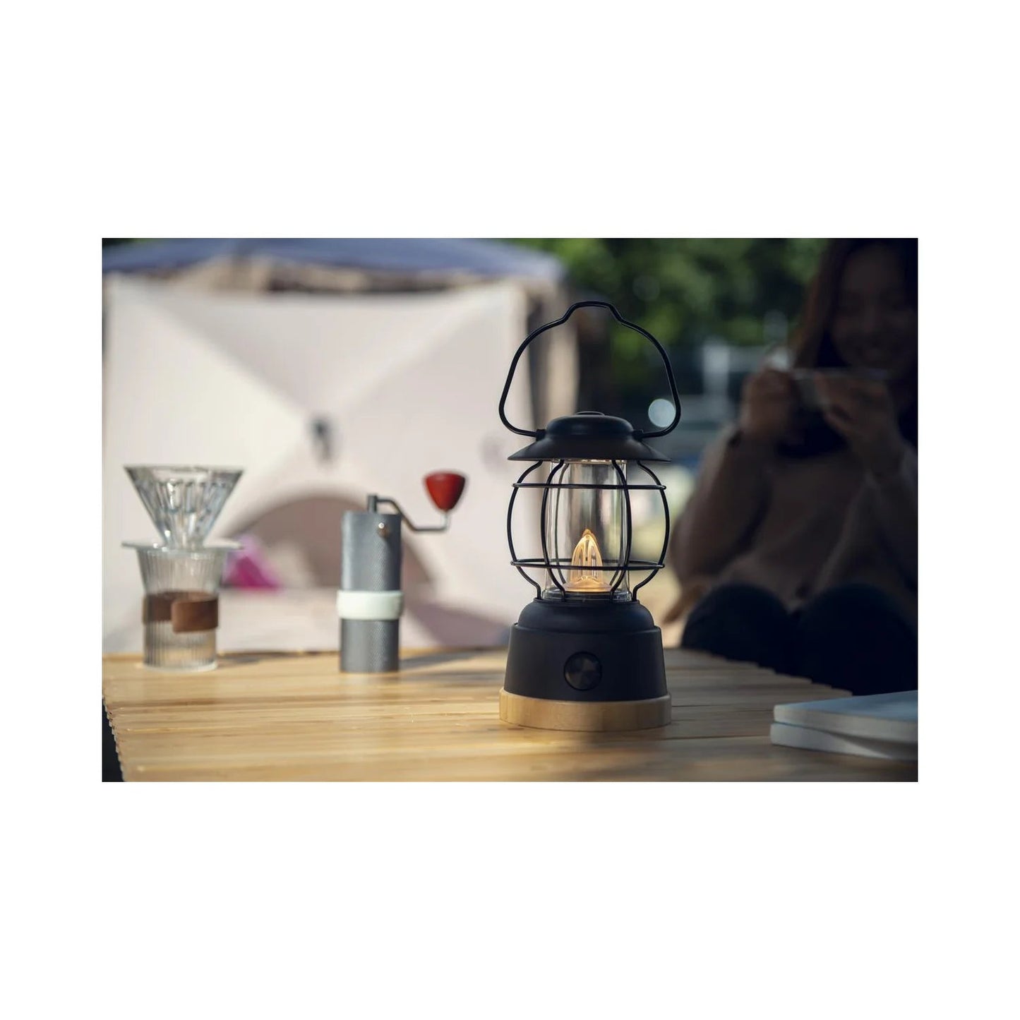 WOODY Lantern Campinglampe dimmbar Vickywood